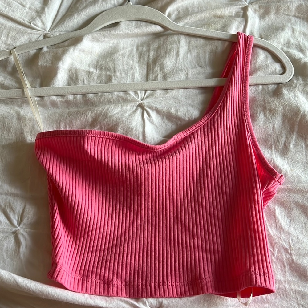 Shein one shoulder crop top